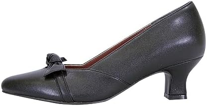 Peerage Belle (LP8163) Women's Wide Width Bow Accented Dress Pumps Black 8.5 | Image 2