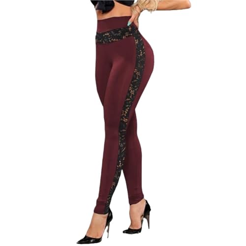 Pantalon de yoga d'été en maille rouge L idéal pour le studio et le Pilates