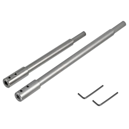 Trsnzul 2 Rallonges de Mèche, Rallonge Extra Longue de 254 mm et 178 mm pour Foret Forstner avec Tige de 3/8, pour des Fraisages et des Perforations Particulièrement Profonds