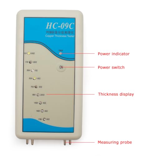 Medidor de Espesor de Cobre para PCB iDili HC-09C con Pantalla de Nueve Niveles miniatura 2