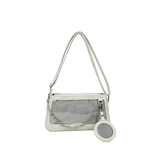 Greabuy Bolsos de hombro para mujer, bolso bandolera de piel sintética casual, bolso de hombro para estudiantes, bolso escolar, estilo japonés, bolsa de compras para mujer, beige