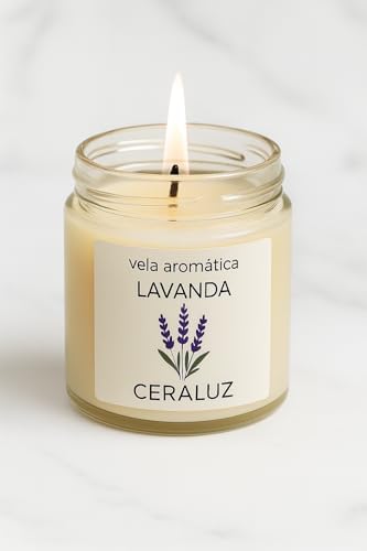 Vela Aromática Artesanal de Lavanda | Cera 100% Vegetal | Aroma I...