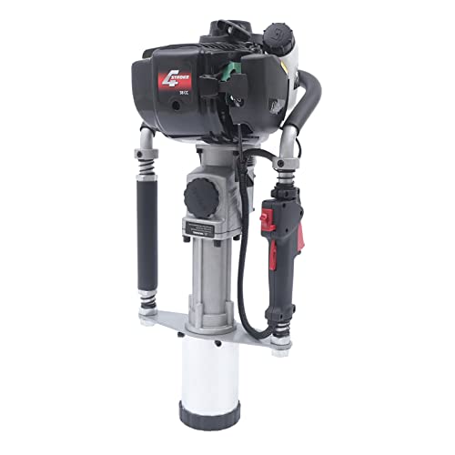 Dlinanta Gas-Powered Post Driver Hammer Drills, 4-Stroke 37.7cc Pile Driver Gas Powered Petrol Garden Fencing Tool Machine for Gardening, Road Fencing, Sea Pontoon