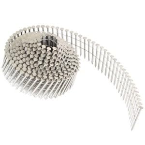 #US 1200Pcs 1-1/2 .09 Ring Shank Stainless Steel Siding Nails 15 Degree Wire Coil