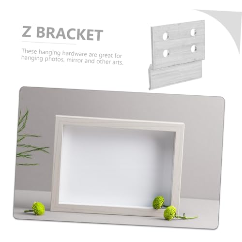 Image of 2pcs Heavy Duty Z Bracket French Cleat Hangers for Wall Mounting Aluminum Picture and Mirror Hanging Hardware Suitable for Artwork and Headboard Installation
