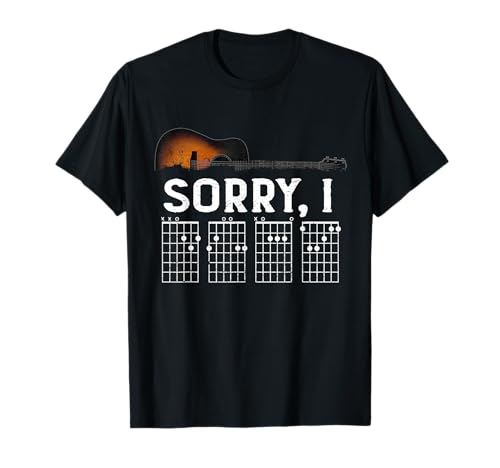 Sorry i-dgaf funny hidden message guitar chords for lover T-Shirt