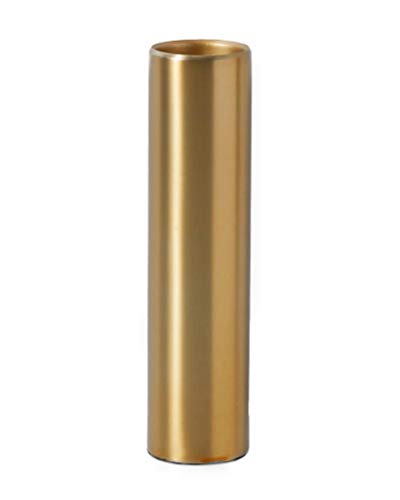 Serene Spaces Living Matte Gold Floral Cylinder Vase, Stylish Flower Vases for Centerpieces at Weddings, Party Tables, Dining or Coffee Table, Thanksgiving, Fall Decor, Measures 8