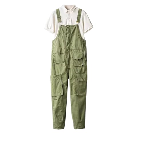 Peto para hombre WOLONG de algodón marrón holgado con bolsillos 3