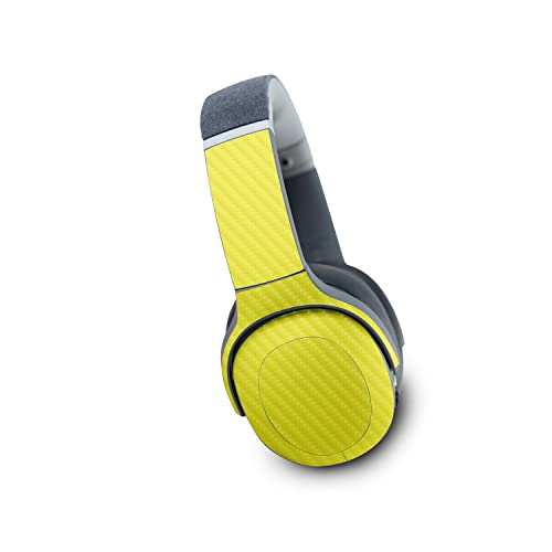 Image of MightySkins Carbon Fiber Skin Compatible with Skullcandy Crusher Evo Wireless - Solid Yellow | Protective, Durable Textured Carbon Fiber Finish | Easy to Apply | Made in The USA