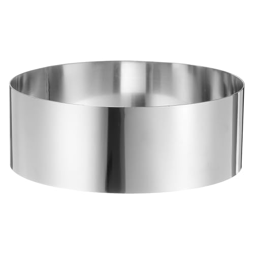 sourcing map Round Cake Ring 8 x 2.75 Inch Seamless Stainless Steel Pastry Mousse Dessert Ring Mirror Coating for Baking Cooking Making Tool