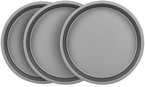 OvenStuff HG368-AZ Nonstick Bakeware 9" Round Cake Pan, Set of 3,...