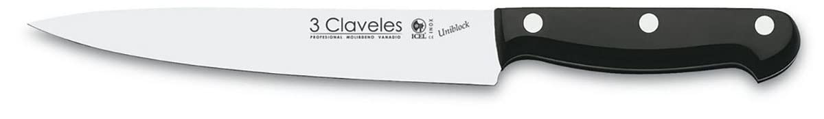 3 Claveles Ash Uniblock - Juego de 5 cuchillos y tijera con bloque en Madera de Fresno