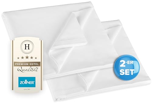 ZOLLNER 2er Set Bettlaken oder Bettdecken für den Sommer - aus Reiner Baumwolle - 150x260 cm in weiß - dichte Renforcé-Qualität - ohne Gummizug - Hotelqualität ZOLLNER 2er Set Bettlaken oder Bettdecken für den Sommer - aus Reiner Baumwolle - 150x260 cm in weiß - dichte Renforcé-Qualität - ohne Gummizug - Hotelqualität