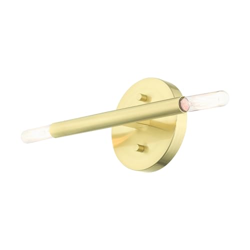 Image of Livex Lighting 51172-12 Copenhagen Collection 2 Light ADA Sconce, Brass