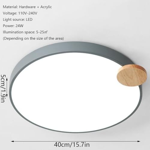 Plafonnier LED nordique intensité variable pour éclairage plat