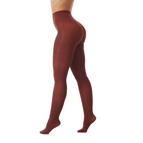 Image of Frola Semi Opaque Tights for Women 40 Denier Matte Solid Color Pantyhose Soft Stockings Nylons Under Dress