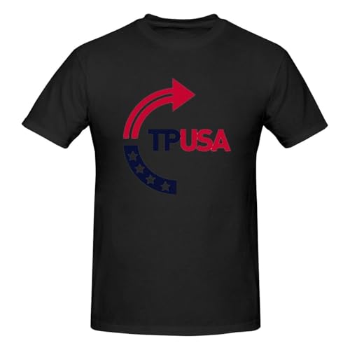 Tpusa Turning Point USA T-Shirt Men's Short Sleeve Crew Neck Cotton Shirt