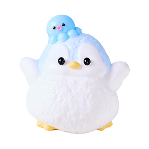 Cute Animals Taba Squishy Toys for Kids & Adults – Kawaii Stress Relief Fidget Sensory Toys, Soft Silicone Squeeze Gifts for Children, Teens, and Adults (Blue Penguin)