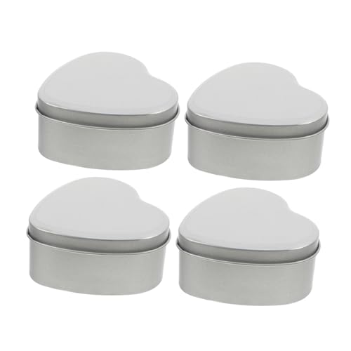 WEKAMOS 4Piezas Cajas de Forma de Hojalata de Unidades Bodas y San Valentín Romántico y Material Seguro