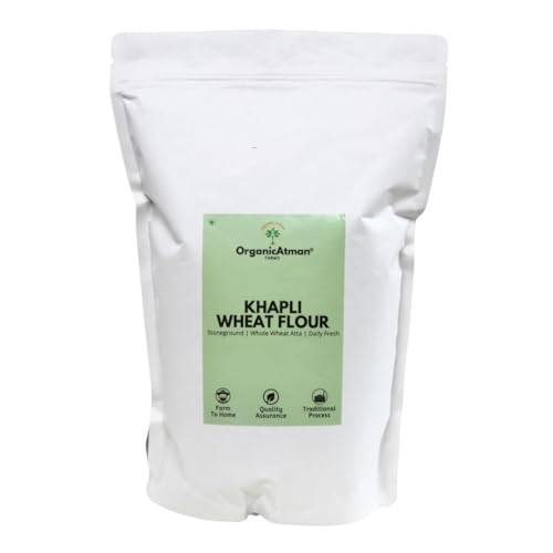 Organic Atman Farms – Khapli Wheat Flour 1kg | Freshly Milled Daily | High Dietary Fiber | Stoneground Emmer Atta Organic Atman Farms – Khapli Wheat Flour 1kg | Freshly Milled Daily | High Dietary Fiber | Stoneground Emmer Atta
