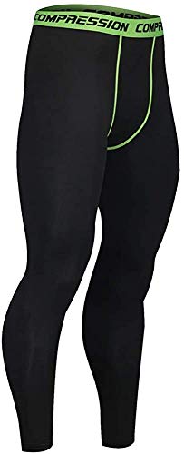Compression Pants Base Under Layer Men Sports Apparel Long Fitness Gym Legging (Black3, XL)