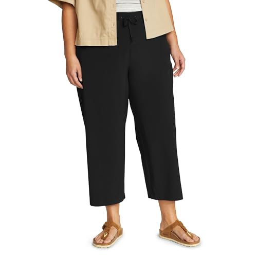 Pantalon décontracté femme fluide large crop idéal contre la chaleur