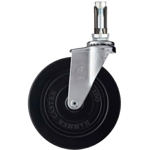 Hammer Pipe Insert Swivel Rubber Wheel 5.9 inches (150 mm) Diameter 0.7-0.8 inch (18-20 mm) 4204EU-R150