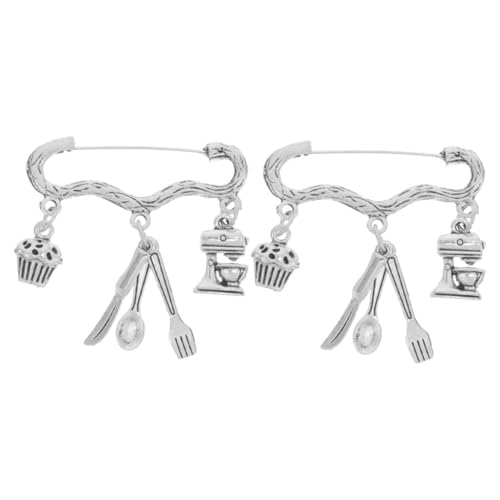 Broches de chef en alliage de zinc pour bijoux de pâtisserie fins