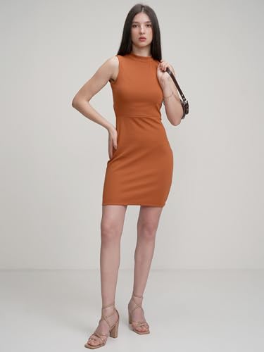 Image of Tokyo Talkies Women's Shoulder Straps Bodycon Short Dress | Chic & Stylish | Perfect for Parties, Date Nights & Evening Glam