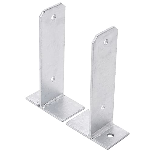TRIBECCO® Support de poteau en forme de U réglable pour chevilles, plaque de base en bois carré, support de poteau, ancre galvanisé à chaud (réglable) Cover