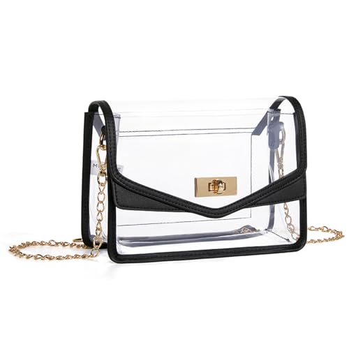 Image of Missnine Clear Bag for Stadium Events Clear Crossbody Purse Stadium Approved Women Transparent Shoulder Bag for Concerts