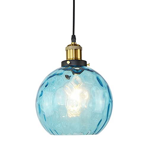 Lustre pour salle à manger et café bar suspension bleue moderne