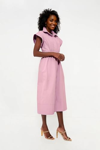 Image of EZAPINE Womens Summer Shirt Dress Casual Button Down Long Dress with Belt