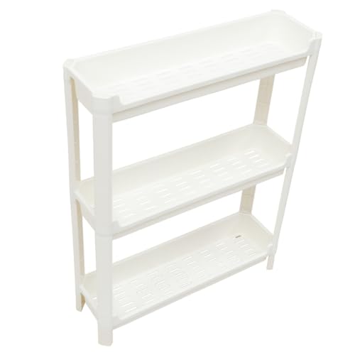 Étagère d'angle en plastique PP CANIGHT meuble de rangement compact à plusieurs niveaux