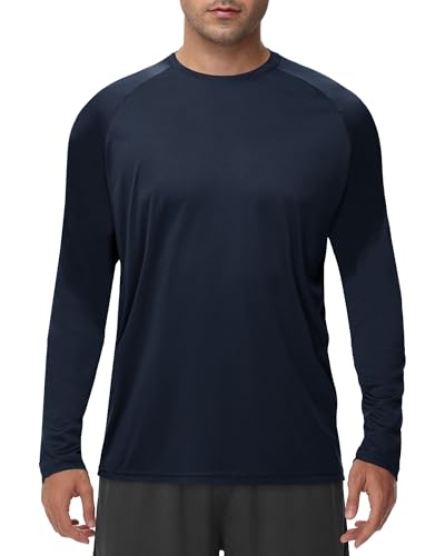 Image of Long Sleeve Shirts for Men - Quick Dry Moisture Wicking UV UPF Sun Protection T-Shirts for Fishing Workout Swim