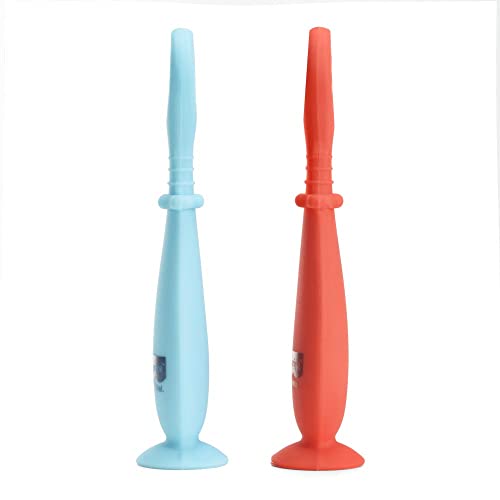 Colheres de Treinamento Fase 1 e 2 com Ventosa Yummy! Fisher-Price - BB1187, Azul e Vermelho