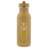 Trixie Baby Trinkflasche aus Edelstahl, Kinder-Trinkflasche, Auslaufsicher, mit Tragekordel, Schlanke Form für Kleine Hände, Bruchsicher, ab 3 Jahren (Mr. Bear, 500ml)