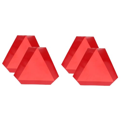 Triangle Réfléchissant De Signalisation Véhicule Panneau De Sécurité Adhésif 4Pcs