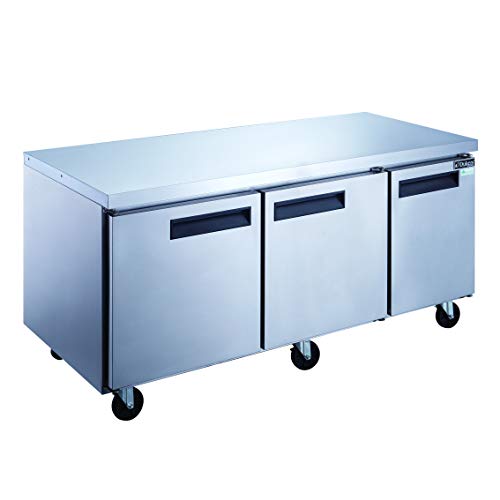 Dukers DUC72F 3-Door Undercounter Commercial Freezer in Stainless Steel