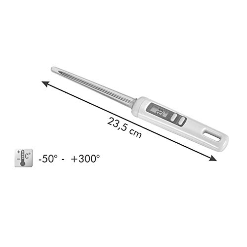 Tescoma 630126 Delicia Termometro Digitale, Acciaio, Bianco/Giallo