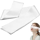 Augenbinden zum Spielen für Erwachsene/Paare für Erwachsene/Partyspiele, 4, 92 Fuß Satin-Augenmaske, Polyester-Satin-Schlafmaske, romantische weiße Augenbinde zum Valentinstag, Verdunkelungs-Augenbi