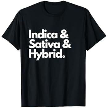 Pride Apparel Indica & Sativa & Hybrid Cannabis T-Shirt T-Shirt