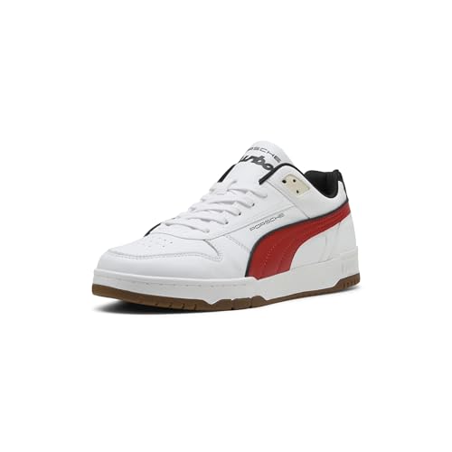 PUMA Men's Porshce Legacy RBD Game Shoes, White-Red Fire, 7