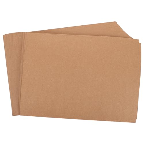 Uonlytech 50 Hojas de Cartón Kraft Resistente para Manualidades y Fabricación de Cajas, Papel de Cartulina Robusto Color Caqui para Proyectos Creativos