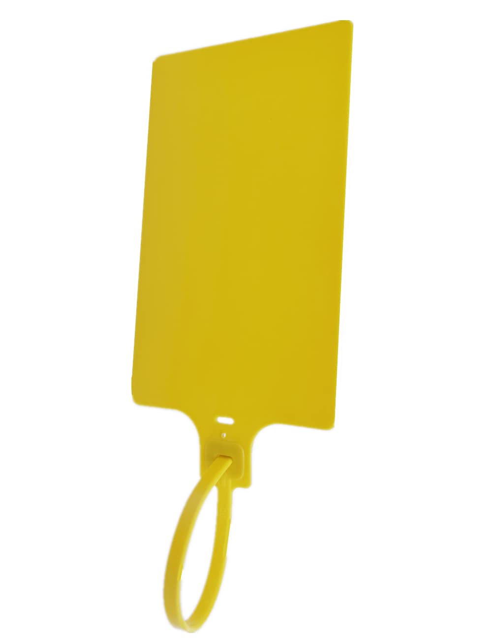 Photo 1 of Blank Waterproof Plastic Tags Marker Ties Large Labeling Tags Fastener 2.28"×3.94" 200pcs,Yellow 200pcs Yellow