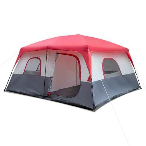 Carpa de camping familiar grande 13x13 pies con divisor de ambientes miniatura 1