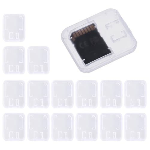 15 Stück Sd Karten Aufbewahrung Sd Karten Case Speicherkarten Aufbewahrung Transparente Kunststoff Speicherkartenhüllen Kompatibel mit SD SDHC SDXC Micro SD T-Flash-Karte