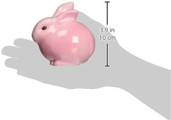 Miniatura 7 de Cosmos 61107 Gifts - Juego de sal y pimienta de conejo rosa de cerámica, 3-34 pulgadas de alto