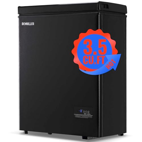 Deep Freezer Top Open Door Compact Freezer Chest Freezer with Removable Storage Basket for Home Kitchen Garage White