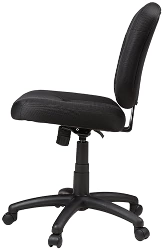 Amazon Basics Office Chairs for home, Ergonomic, Height Adjustable, Fabric, Black, 65 D x 61 W x 87.5-98 H cm